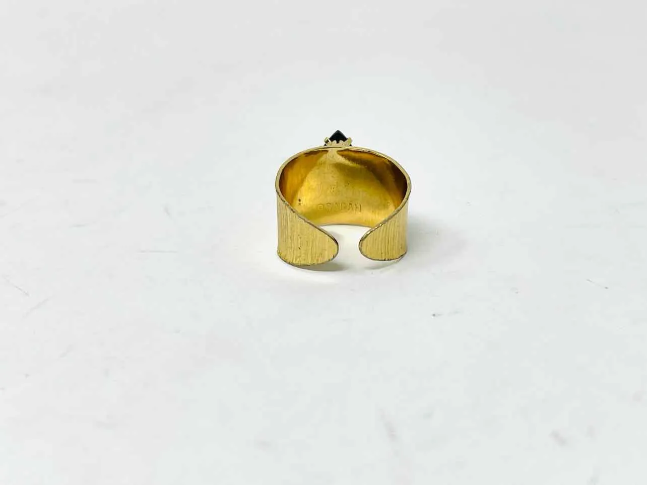 Sarah Size Adj. Gold/Amber Marquise Jewelry Ring