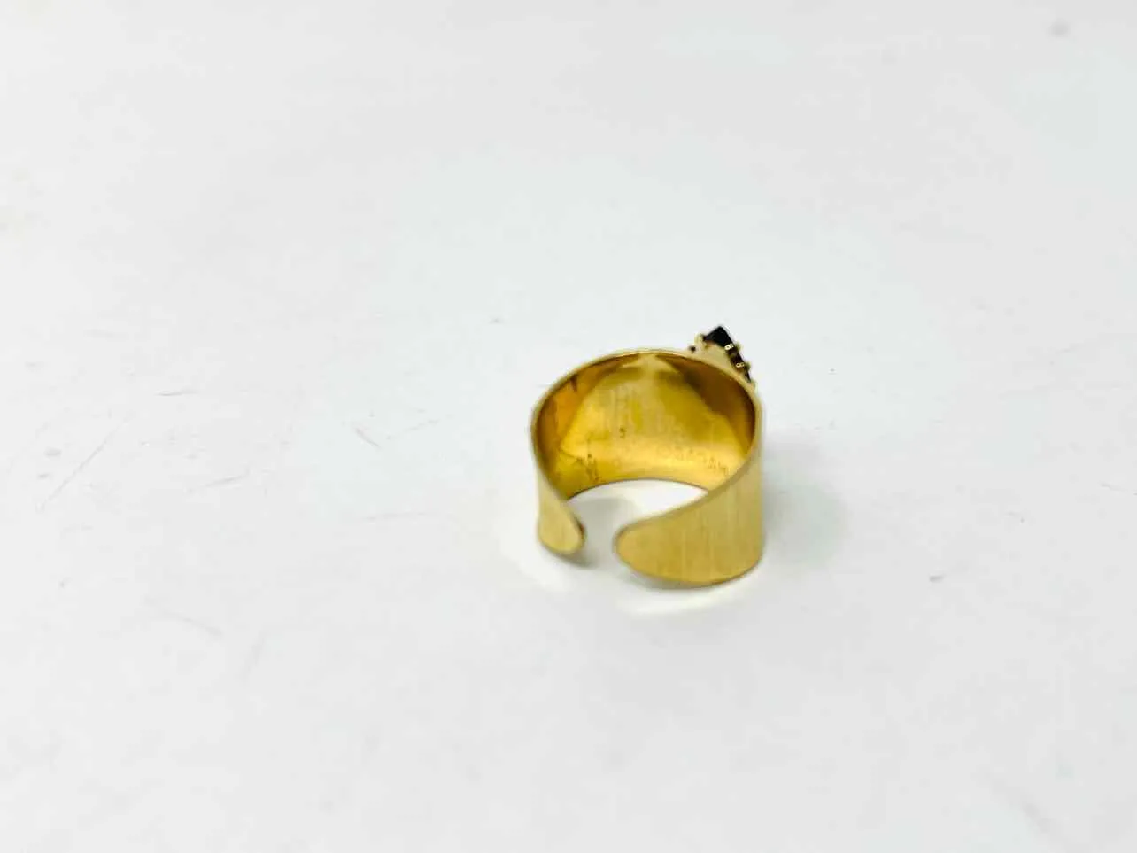 Sarah Size Adj. Gold/Amber Marquise Jewelry Ring