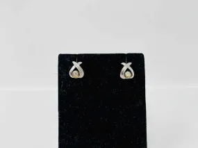 Silver/Gold Stud 14K Gold Jewelry Earrings