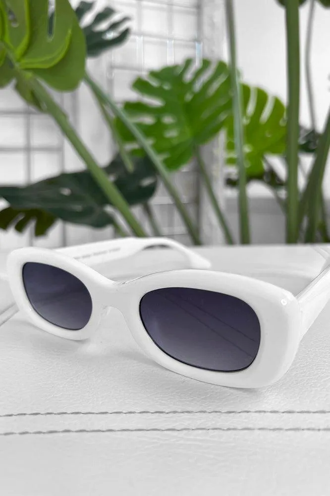 Squared Off Oval Sunglasses