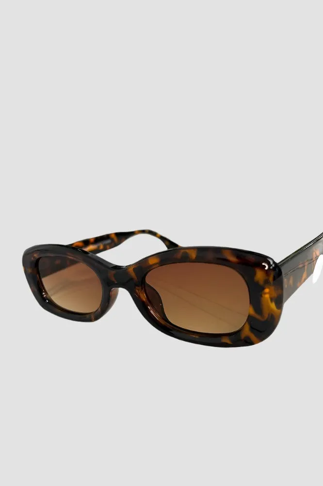 Squared Off Oval Sunglasses