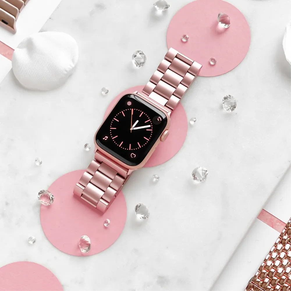 Stainless Steel Apple Watch Strap - Blush