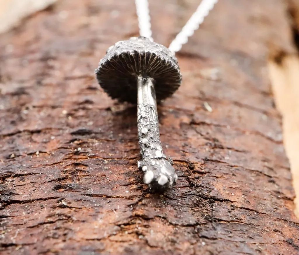 Tiny Mushroom Necklace