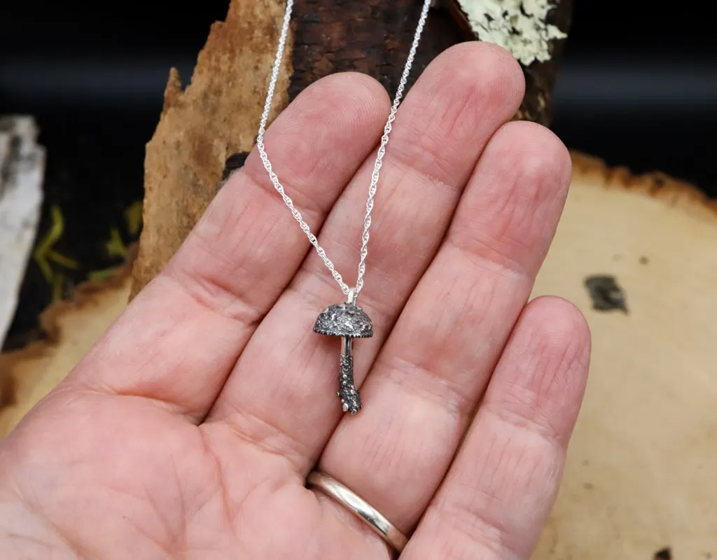 Tiny Mushroom Necklace