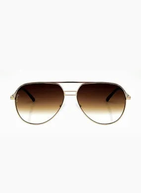 Transit Small Sunglasses, Gold | Otra