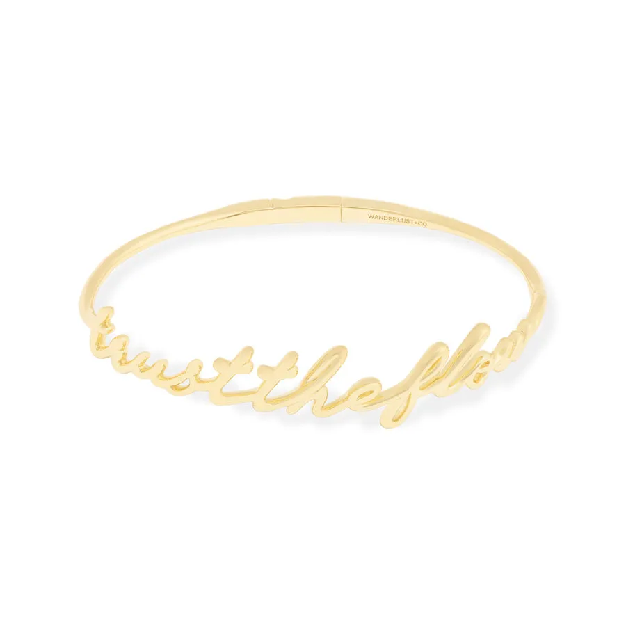 Trust The Flow Gold Bangle