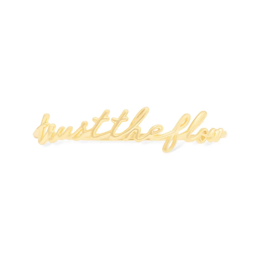 Trust The Flow Gold Bangle