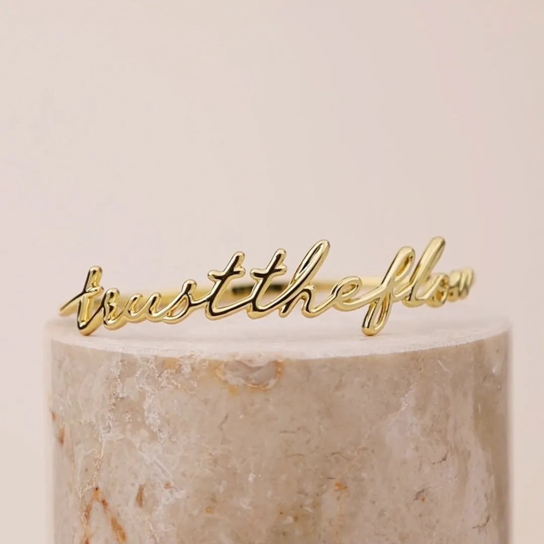 Trust The Flow Gold Bangle